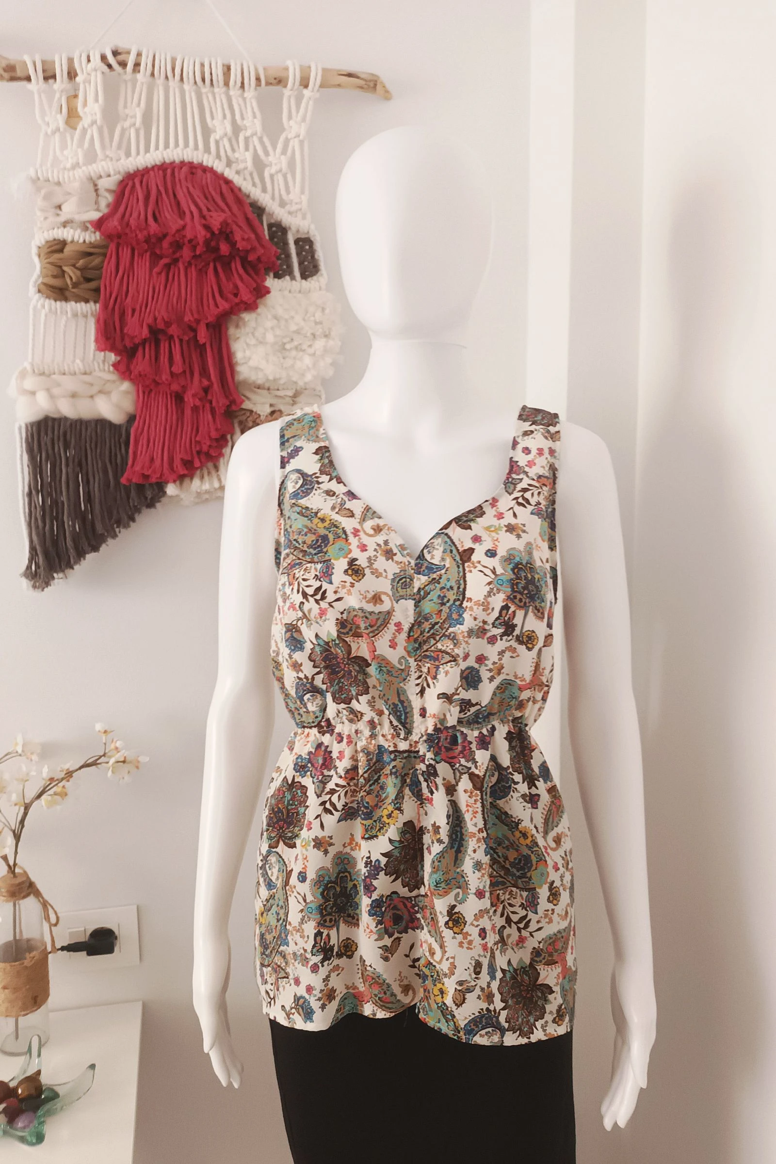 Top/Bluson con Estampado Paisley T.S.